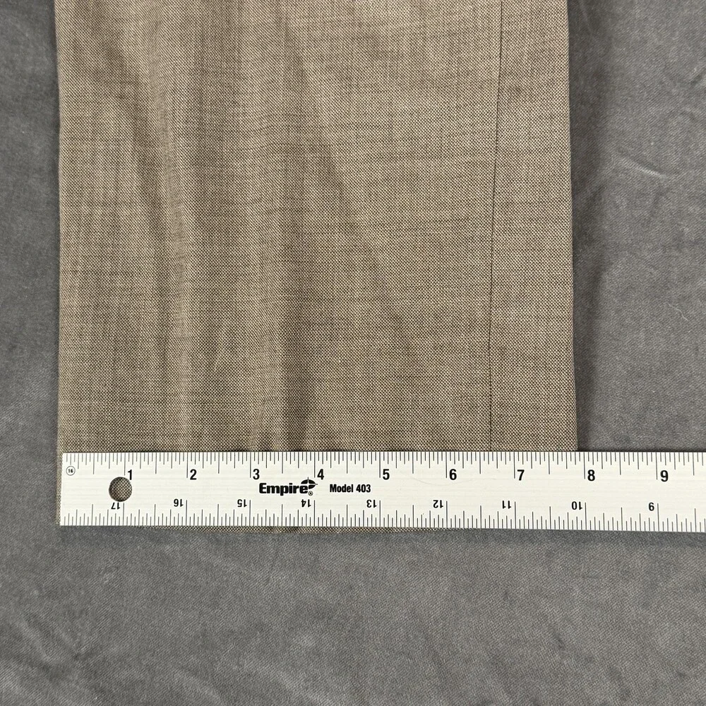 Banana Republic Dress Pants Mens 35x32.5 Taupe Grey Wool Tailored Slim Straight